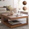 Finebuy Couchtisch Patan 90 X 90 Cm Mit Ablage Holz Massiv, Design Inside Wohnzimmer Couchtisch