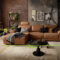 Sofa Pieto Ecksofa Leder Cognac Mit Elektrischen Auszug 303X177X82 Within Sofa Wohnzimmer