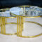 2Er Set Couchtisch "Finn" Glas Gold Wohnzimmer Glasplatte Intended For Couchtisch Gold Glas